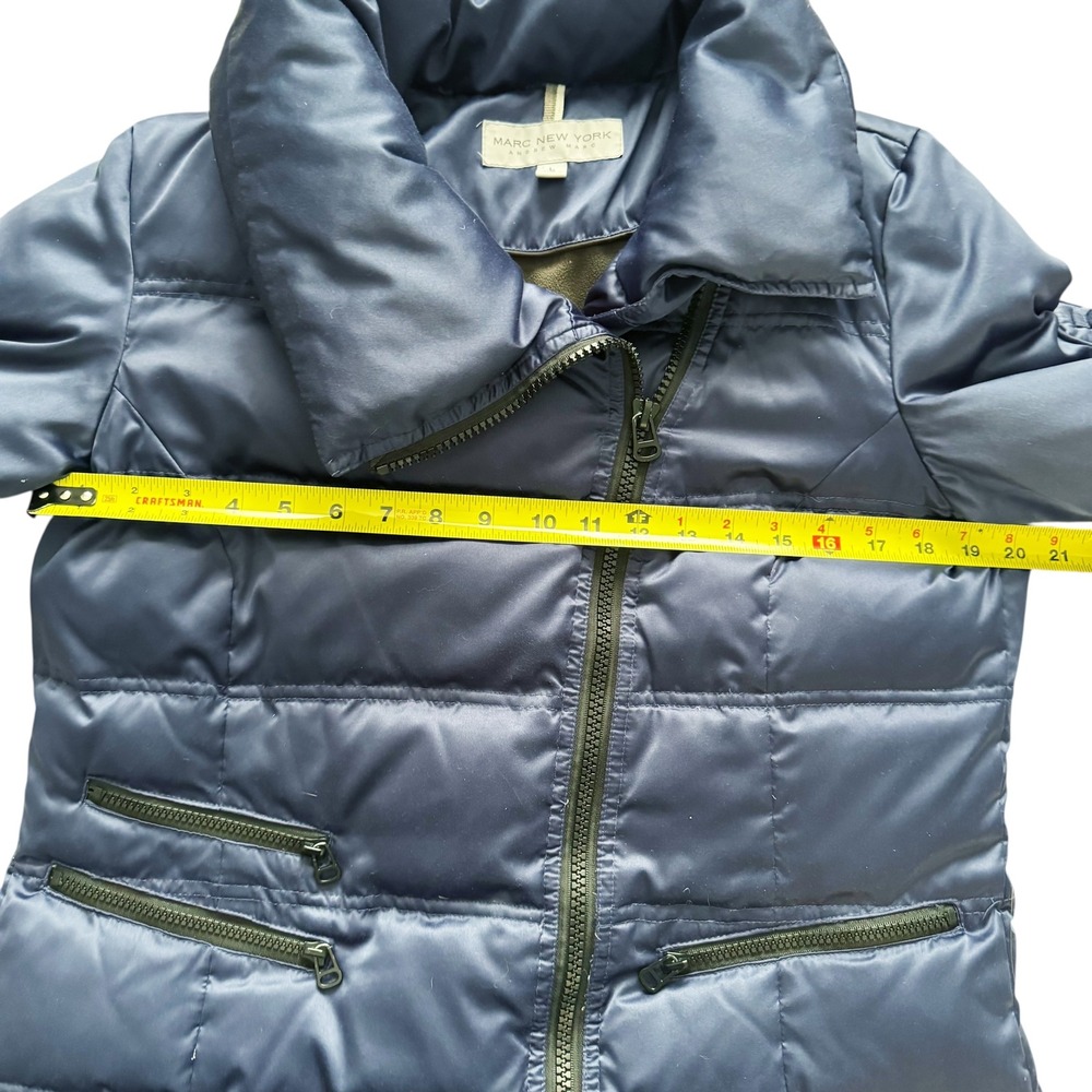 Marc New York Andrew Marc Womens Blue Puffer Jacket Down Fill Sz L‎ Warm Coat - Picture 7 of 12